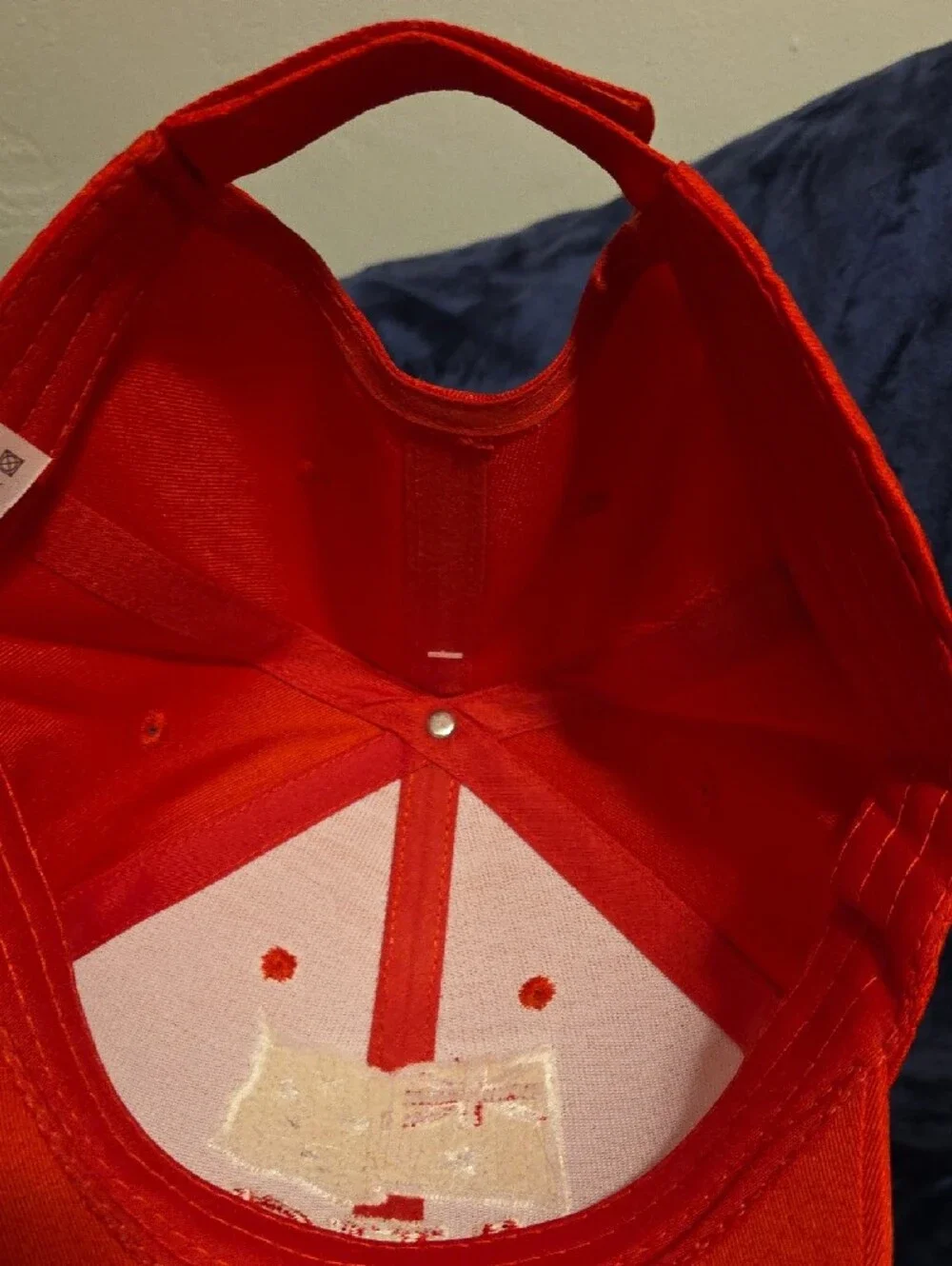 Red AUS Baseball Cap with Australian Flag Embroidery